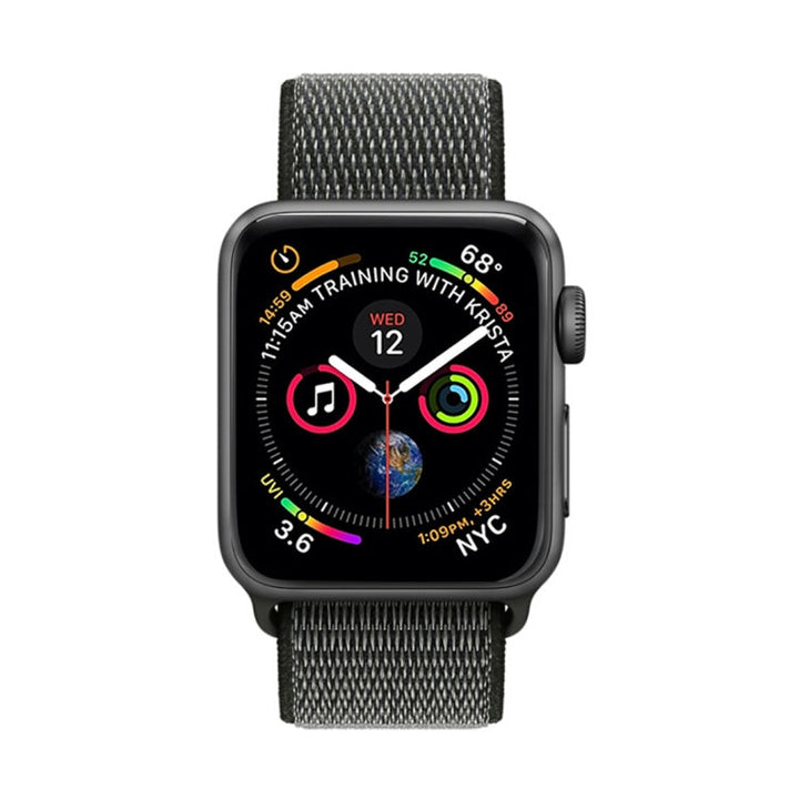 Lisslune | For Apple Watch 46mm / 49mm / 45mm / 44mm Simple stylish nylon watch band with Magic Stick (Gray)