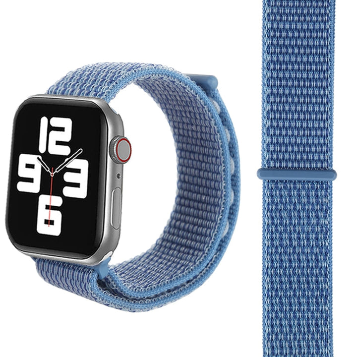 Lisslune | For Apple Watch 46mm / 49mm / 45mm / 44mm Simple Fashion Nylon Watch Band with Magic Stick (Peacock Blue)