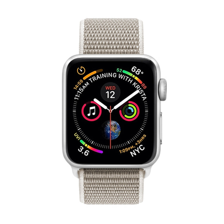Lisslune | For Apple Watch 46mm / 49mm / 45mm / 44mm Simple Fashion Nylon Watch Band with Magic Stitch (Light Gray)