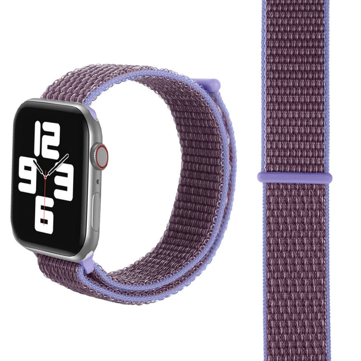 Lisslune | For Apple Watch 46mm / 49mm / 45mm / 44mm Simple Fashion Nylon Watch Band with Magic Wand (Light Purple)