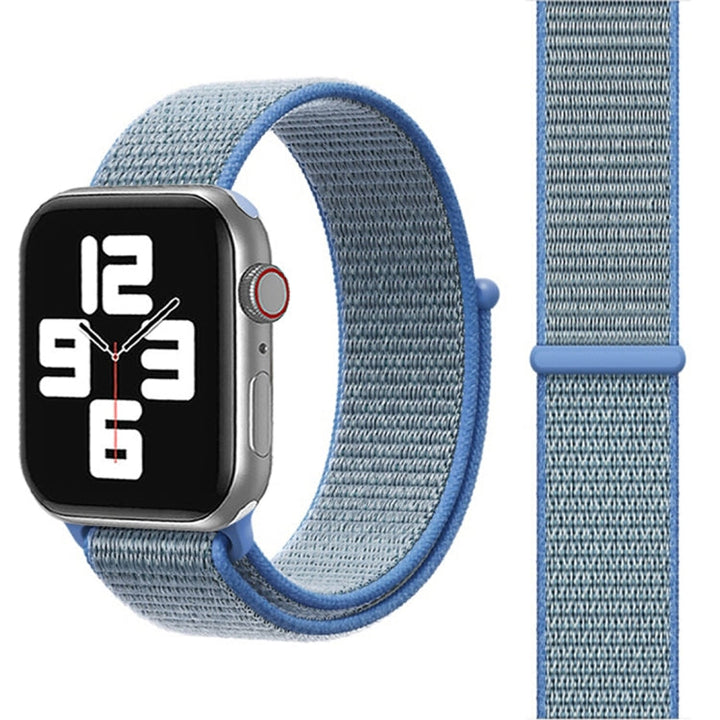 Lisslune | For Apple Watch 46mm / 49mm / 45mm / 44mm Simple Fashion Nylon Watch Band with Magic Stick (Blue)