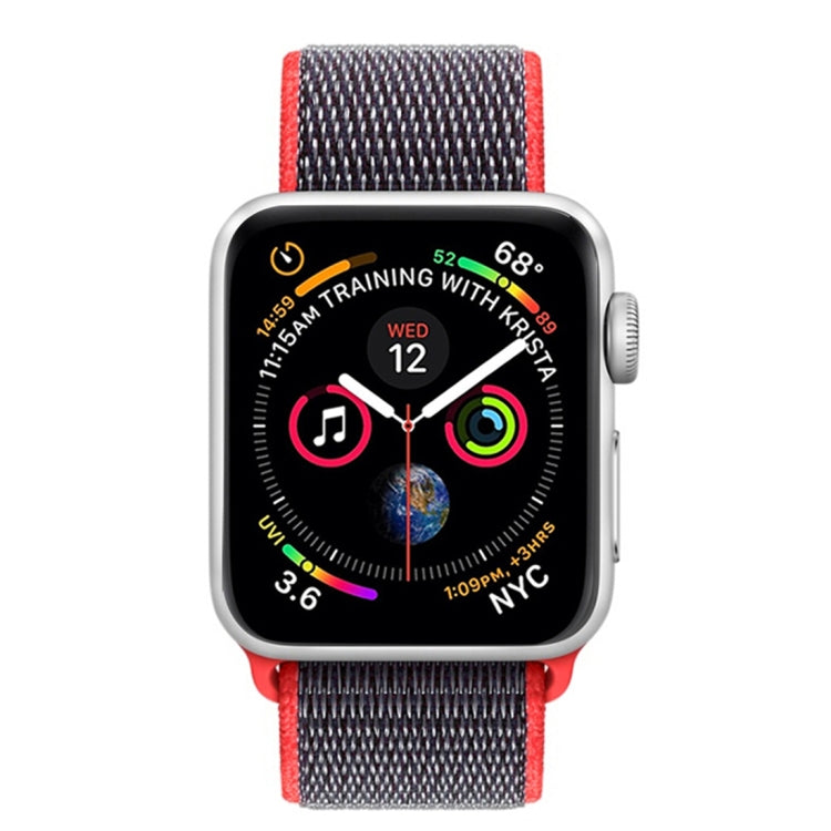 Lisslune | For Apple Watch 46mm / 49mm / 45mm / 44mm Simple Fashion Nylon Watch Band with Magic Stick (Magenta)