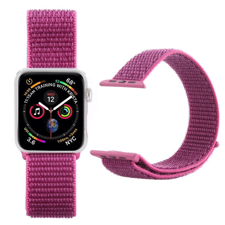 Lisslune | For Apple Watch 46mm / 49mm / 45mm / 44mm Simple Fashion Nylon Watch Band with Magic Wand (Red Purple)