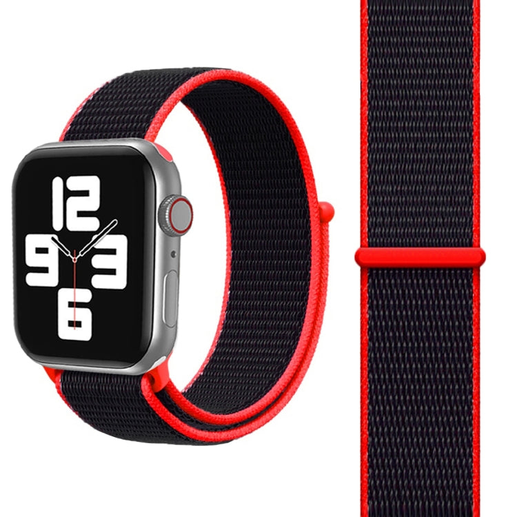 Lisslune | For Apple Watch 46mm / 49mm / 45mm / 44mm Simple Fashion Nylon Watch Strap with Magic Wand (Red)