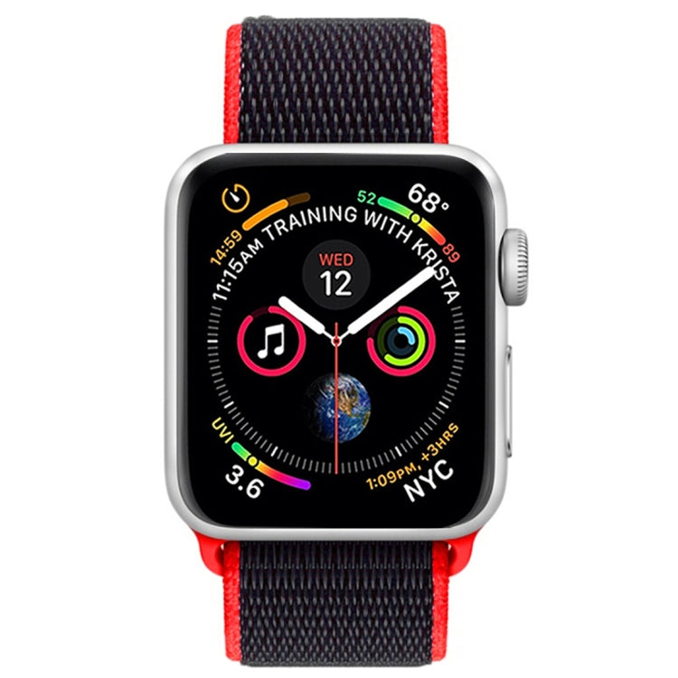Lisslune | For Apple Watch 46mm / 49mm / 45mm / 44mm Simple Fashion Nylon Watch Strap with Magic Wand (Red)