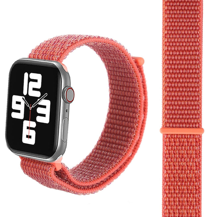 Lisslune | For Apple Watch 46mm / 49mm / 45mm / 44mm Simple Fashion Nylon Bracelet with Magic Stick (Apricot)