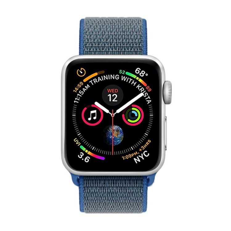 Lisslune | For Apple Watch 42mm / 41mm / 40mm / 38mm Simple Fashion Nylon Watch Band with Magic Stick (Dark Blue)