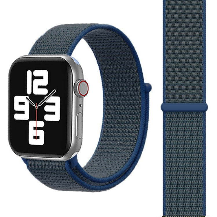 Lisslune | For Apple Watch 42mm / 41mm / 40mm / 38mm Simple Fashion Nylon Watch Band with Magic Stick (Dark Blue)