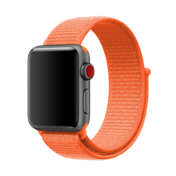 Lisslune | For Apple Watch 42mm / 41mm / 40mm / 38mm Simple Fashion Nylon Watch Strap with Magic Stick (Orange)