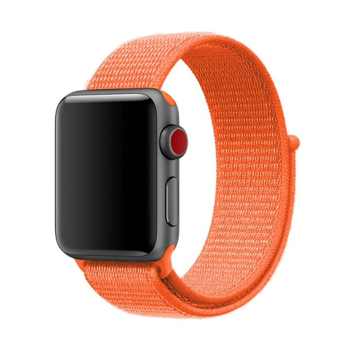 Lisslune | For Apple Watch 42mm / 41mm / 40mm / 38mm Simple Fashion Nylon Watch Strap with Magic Stick (Orange)