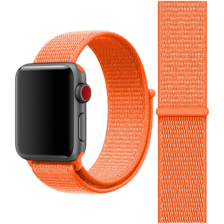 Lisslune | For Apple Watch 42mm / 41mm / 40mm / 38mm Simple Fashion Nylon Watch Strap with Magic Stick (Orange)