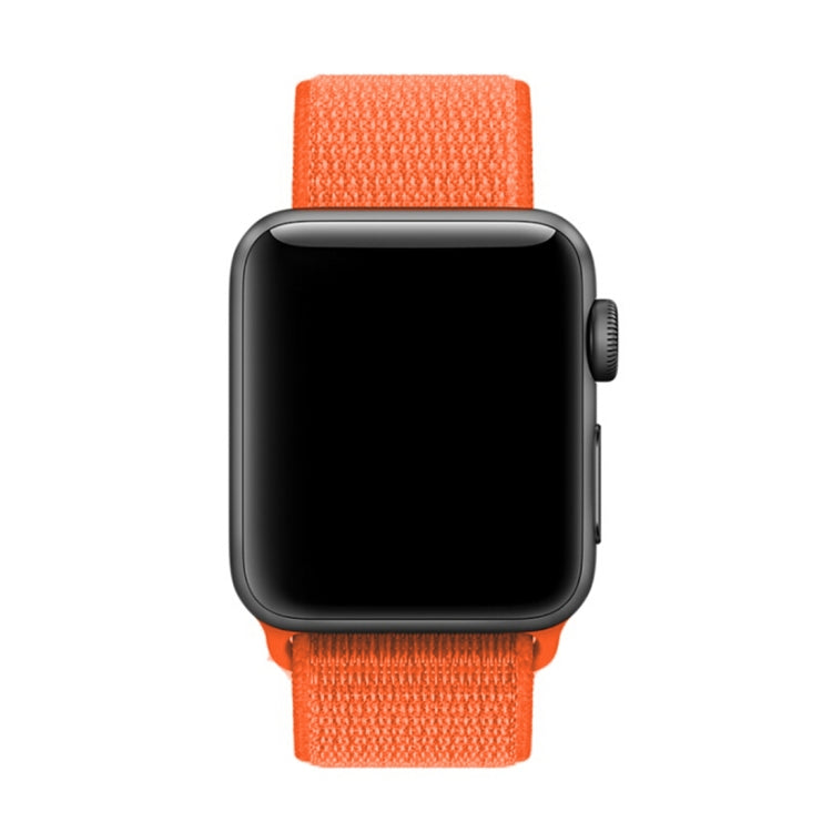Lisslune | For Apple Watch 42mm / 41mm / 40mm / 38mm Simple Fashion Nylon Watch Strap with Magic Stick (Orange)