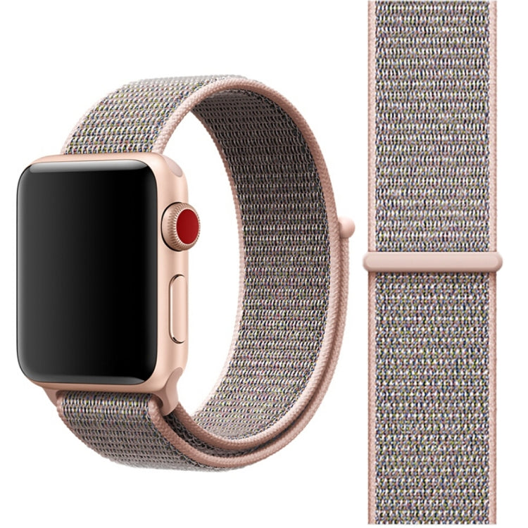 Lisslune | For Apple Watch 42mm / 41mm / 40mm / 38mm Simple Fashion Nylon Watch Strap with Magic Stick (Pink)