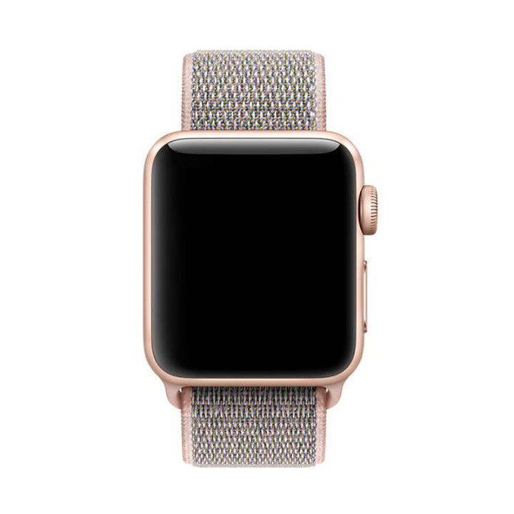 Lisslune | For Apple Watch 42mm / 41mm / 40mm / 38mm Simple Fashion Nylon Watch Strap with Magic Stick (Pink)