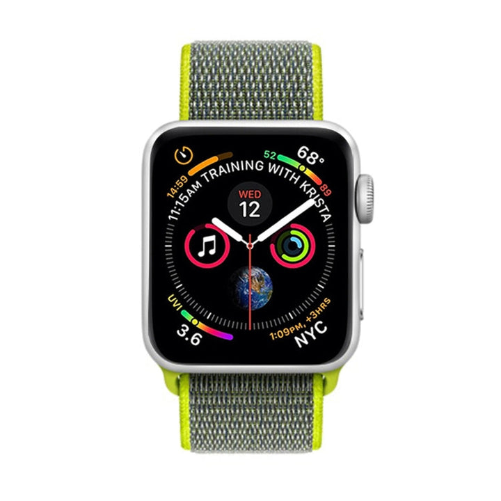 Lisslune | For Apple Watch 42mm / 41mm / 40mm / 38mm Simple Fashion Nylon Watch Strap with Magic Stick (Green)