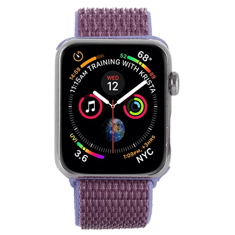 Lisslune | For Apple Watch 42mm / 41mm / 40mm / 38mm Simple fashion nylon watch strap with magic stick (Light purple)