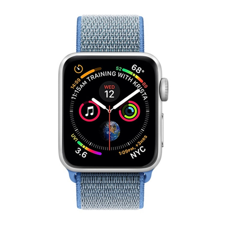 Lisslune | For Apple Watch 42mm / 41mm / 40mm / 38mm Simple Fashion Nylon Watch Strap with Magic Stitch (Blue)