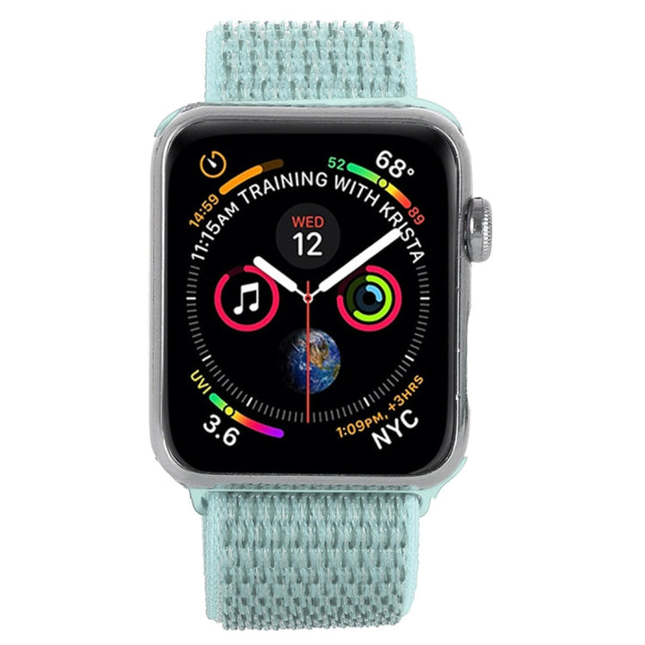 Lisslune | For Apple Watch 42mm / 41mm / 40mm / 38mm Simple Mode Nylon Watch Band with Magic Wand (Mint Green)