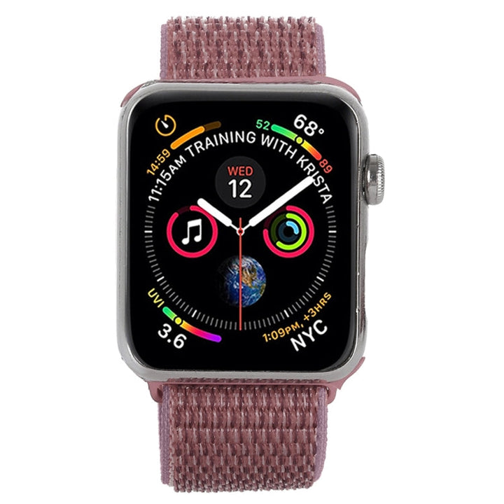 Lisslune | For Apple Watch 42mm / 41mm / 40mm / 38mm Simple Fashion Nylon Watch Strap with Magic Stick (Purple)