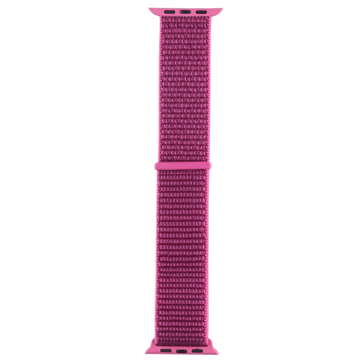Lisslune | For Apple Watch 42mm / 41mm / 40mm / 38mm Simple Fashion Nylon Watch Band with Magic Stick (Red Purple)