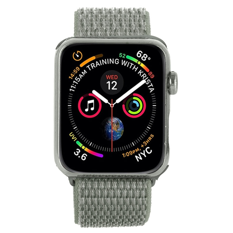 Lisslune | For Apple Watch 42mm / 41mm / 40mm / 38mm Simple Fashion Nylon Watch Strap with Magic Stick (Silver Gray)