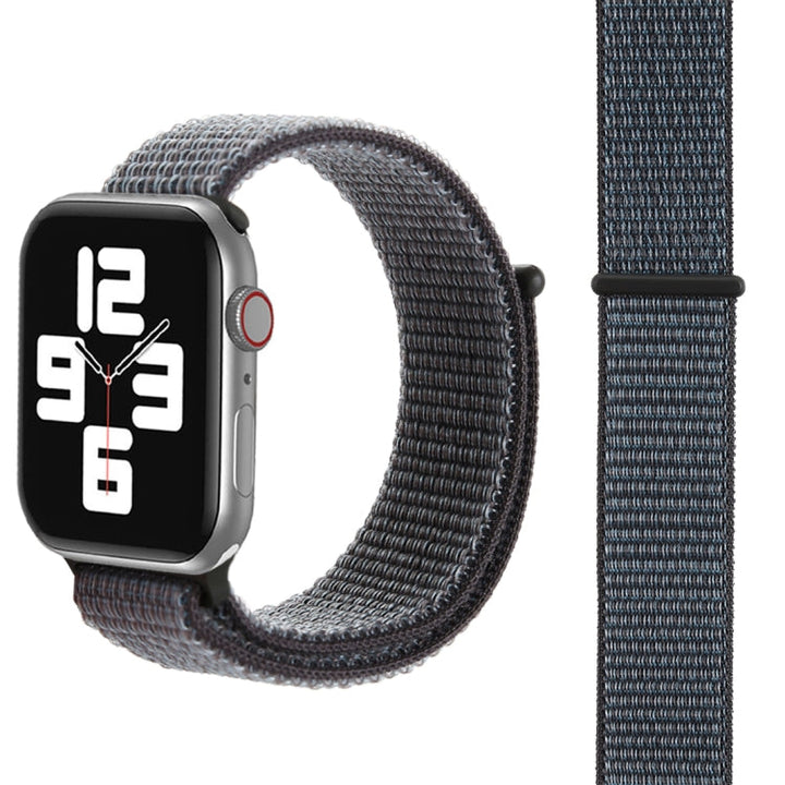 Lisslune | For Apple Watch 42mm / 41mm / 40mm / 38mm Simple Fashion Nylon Watch Strap with Magic Stick (Space Grey)