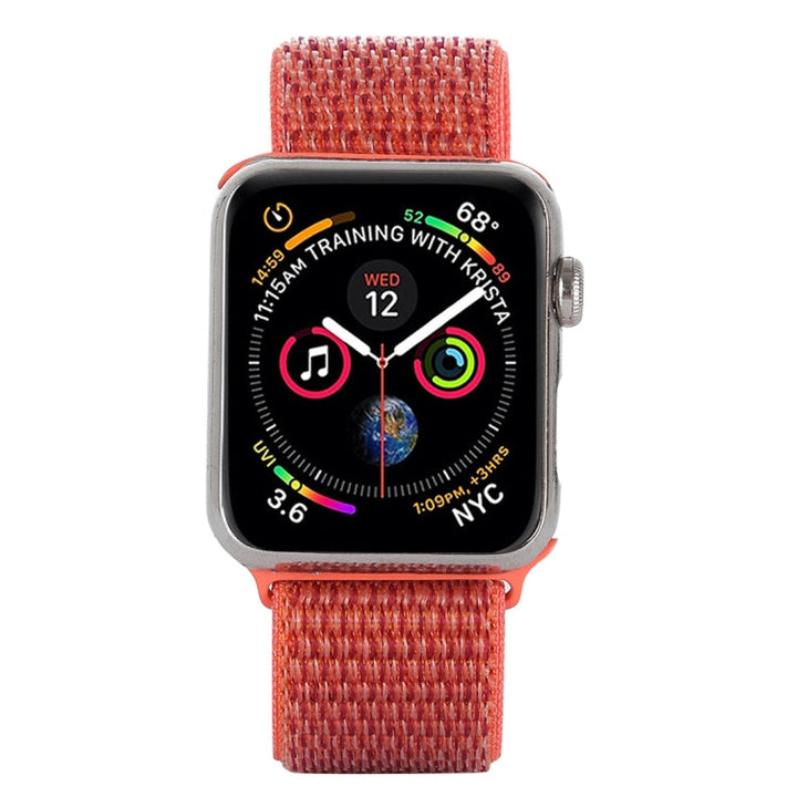 Lisslune | For Apple Watch 42mm / 41mm / 40mm / 38mm Simple Fashion Nylon Watch Band with Magic Wand (Apricot)