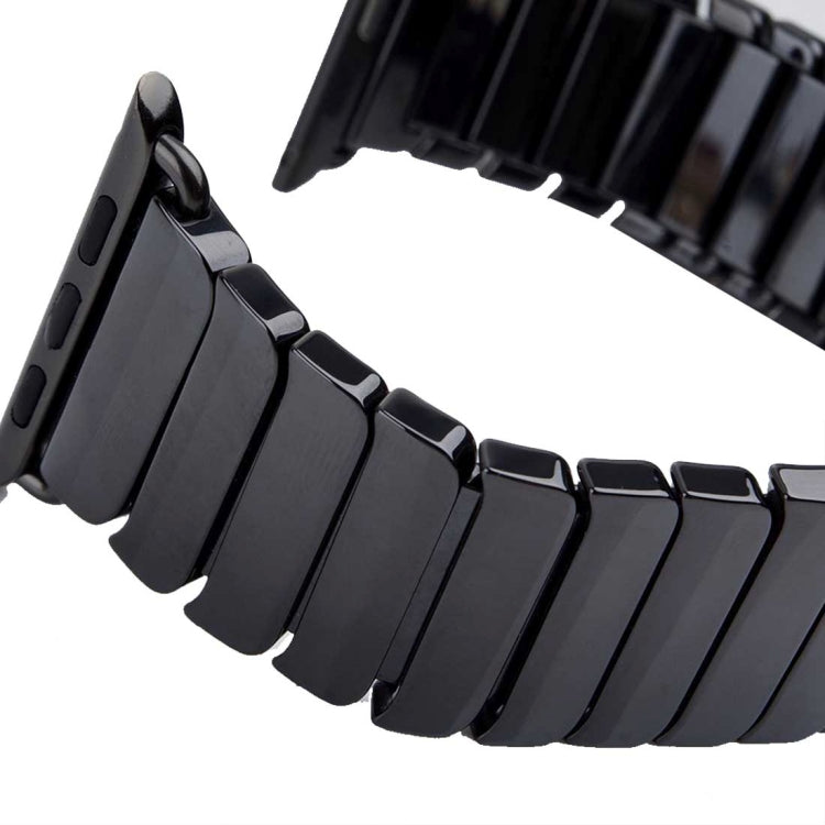 Lisslune | For Apple Watch Ultra 49mm & Watch Ultra 2 49mm / Series 10 46mm / 9 & 8 & 7 45mm / SE 3 & SE 2 & 6 & SE & 5 & 4 44mm / 3 & 2 & 1 42mm Delicate Ceramic Band (Black)