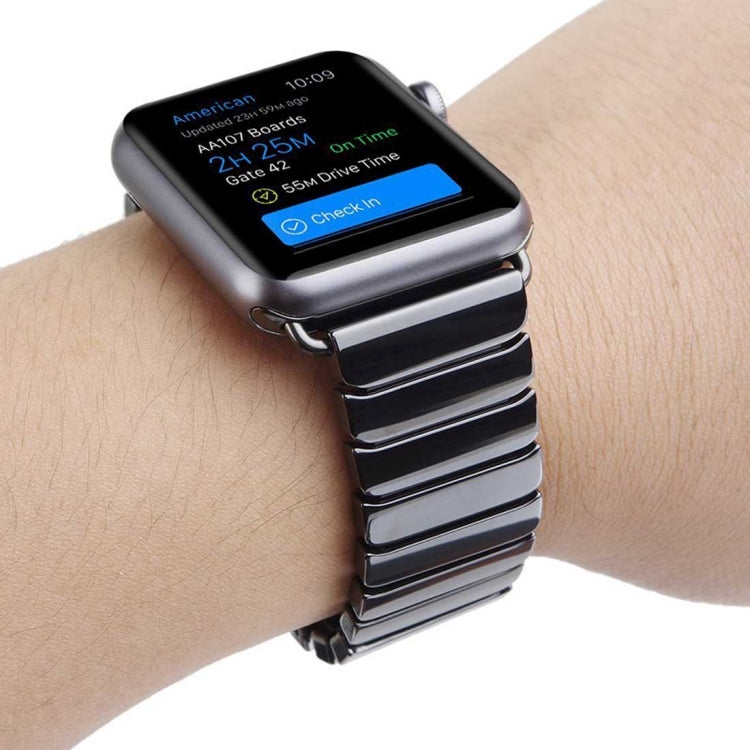 Lisslune | For Apple Watch Ultra 49mm & Watch Ultra 2 49mm / Series 10 46mm / 9 & 8 & 7 45mm / SE 3 & SE 2 & 6 & SE & 5 & 4 44mm / 3 & 2 & 1 42mm Delicate Ceramic Band (Black)