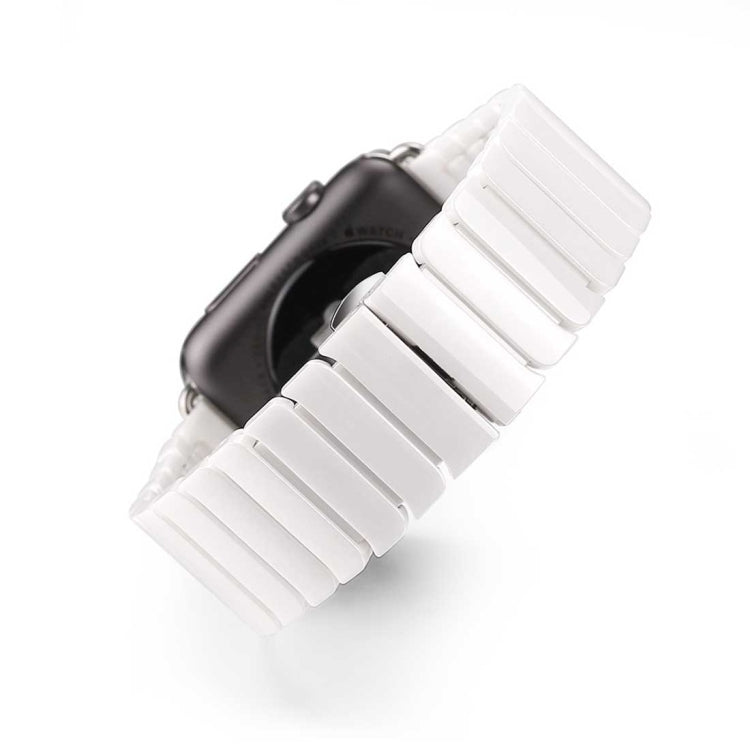 Lisslune | For Apple Watch Ultra 49mm & Watch Ultra 2 49mm / Series 10 46mm / 9 & 8 & 7 45mm / SE 3 & SE 2 & 6 & SE & 5 & 4 44mm / 3 & 2 & 1 42mm Delicate Ceramic Bracelet (White)