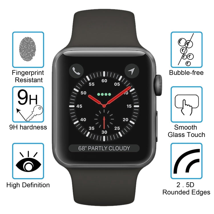 Lisslune | 2 PCS ENKAY Hat-Prince for Apple Watch 42 mm 0.2 mm 9H surface hardness 2.15D explosion-proof tempered glass screen protector