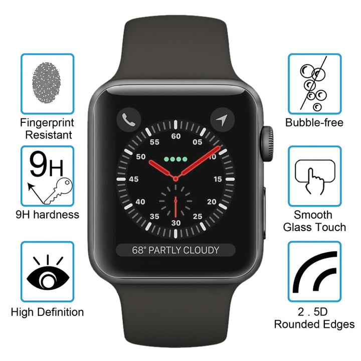 Lisslune | 2 PCS ENKAY Hat-Prince for Apple Watch 42 mm 0.2 mm 9H surface hardness 2.15D explosion-proof tempered glass screen protector