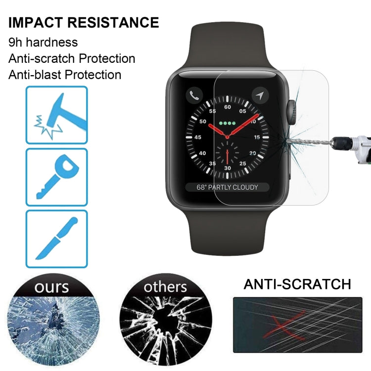 Lisslune | 2 PCS ENKAY Hat-Prince for Apple Watch 42 mm 0.2 mm 9H surface hardness 2.15D explosion-proof tempered glass screen protector