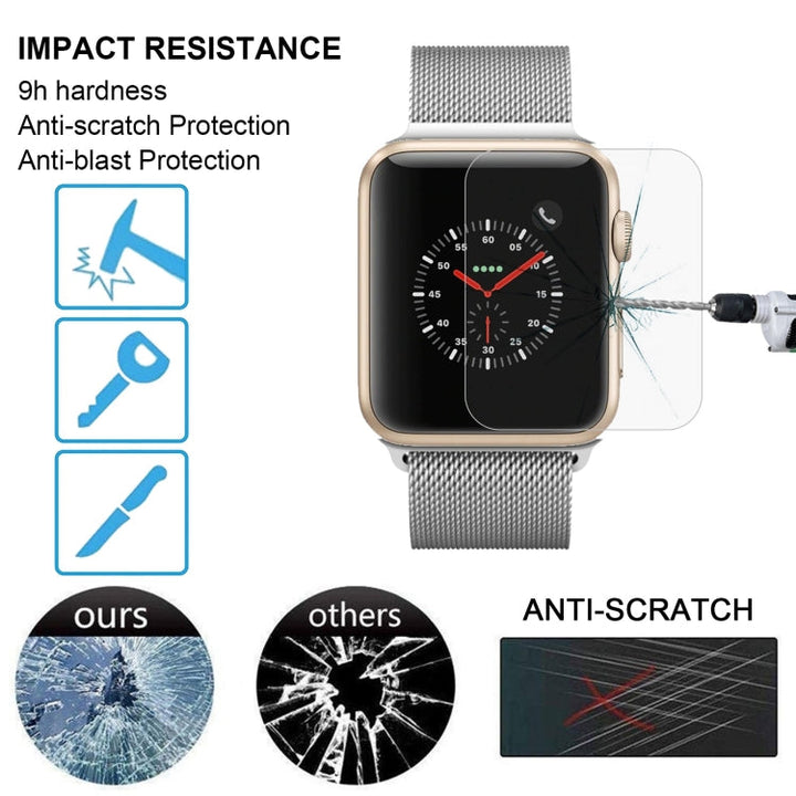 Lisslune | 2 PCS ENKAY Hat-Prince for Apple Watch 38 mm 0.2mm 9H surface hardness 2.15D explosion-proof tempered glass screen protector