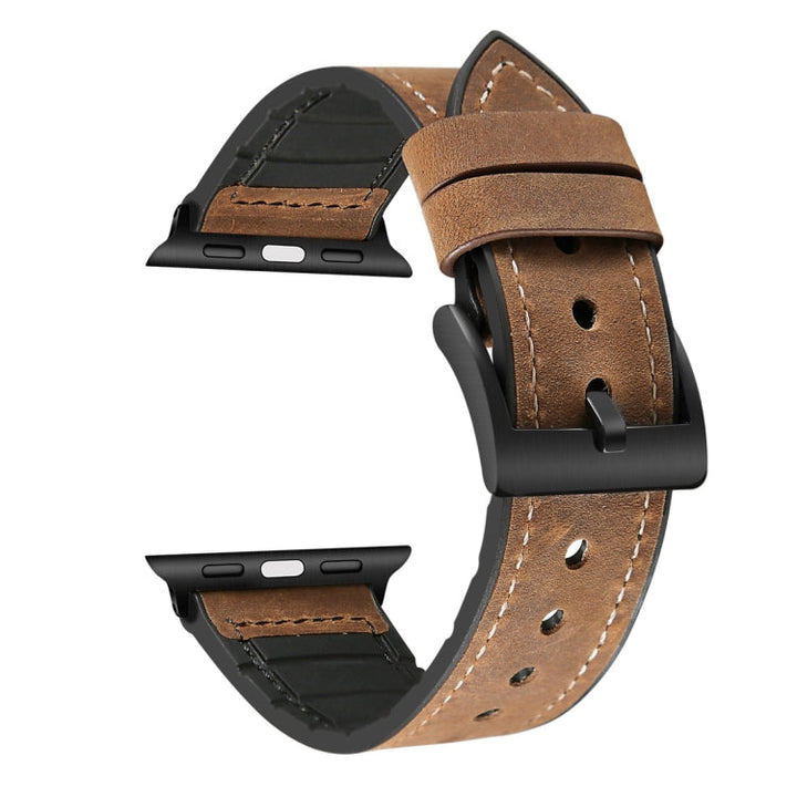 Lisslune | Crazy Horse Texture TPU Watch Band for Apple Watch Series 3 & 2 & 1 42mm (Brown)
