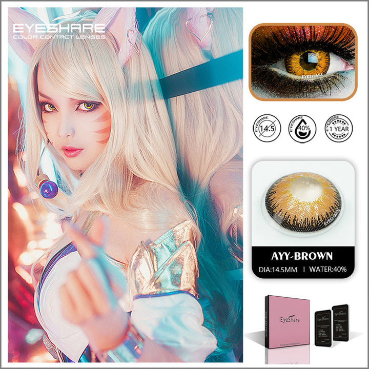 Rynx Cosplay AYY Brown 14.5mm 1 Pair | 1 Year