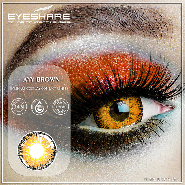 Rynx Cosplay AYY Brown 14.5mm 1 Pair | 1 Year
