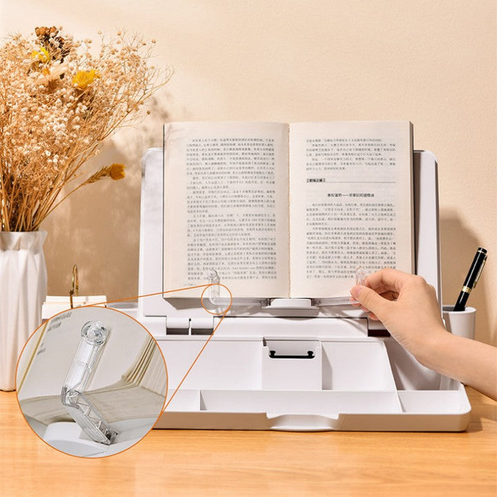 Lisslune | Three-In-One Reading Stand, Whiteboard, And Storage Box Desktop Holder