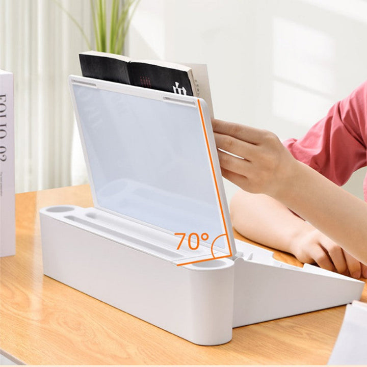 Lisslune | Three-In-One Reading Stand, Whiteboard, And Storage Box Desktop Holder
