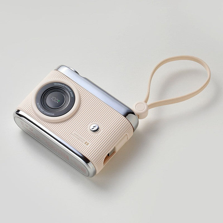 Lisslune | 10000mAh Compact Portable Power Bank With Built-In Cables