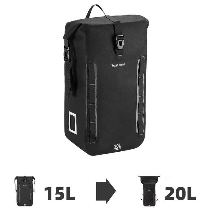 Lisslune | Waterproof Expandable Pannier Bag For Bicycle Rear Seat