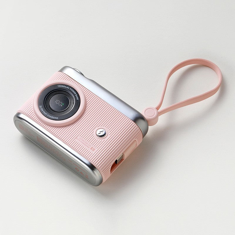 Lisslune | 10000mAh Compact Portable Power Bank With Built-In Cables