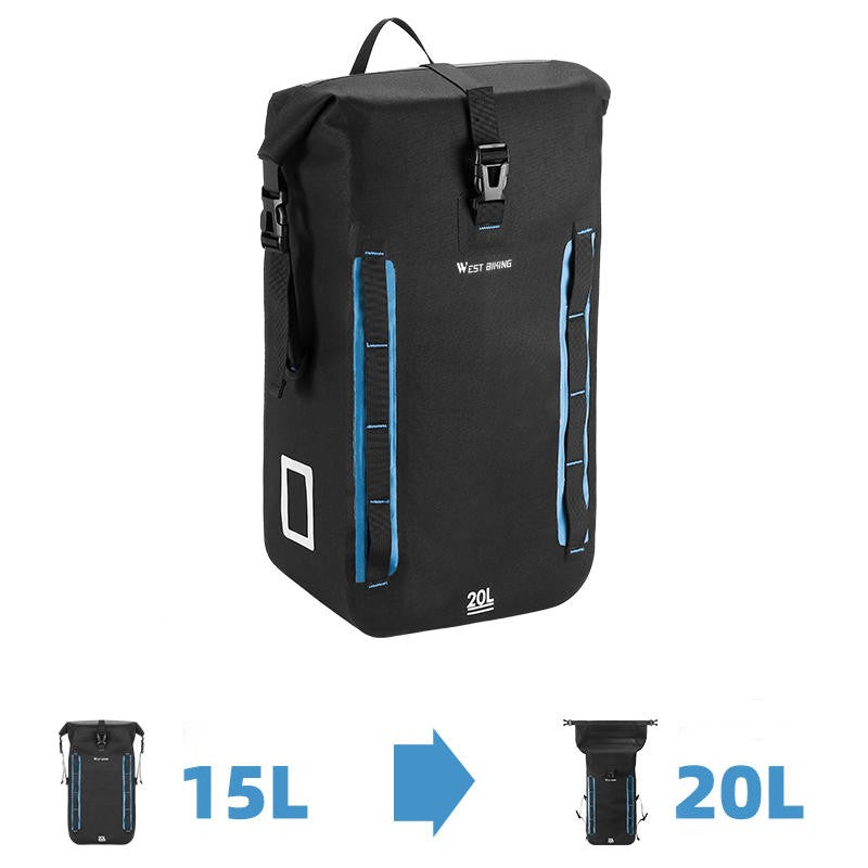 Lisslune | Waterproof Expandable Pannier Bag For Bicycle Rear Seat