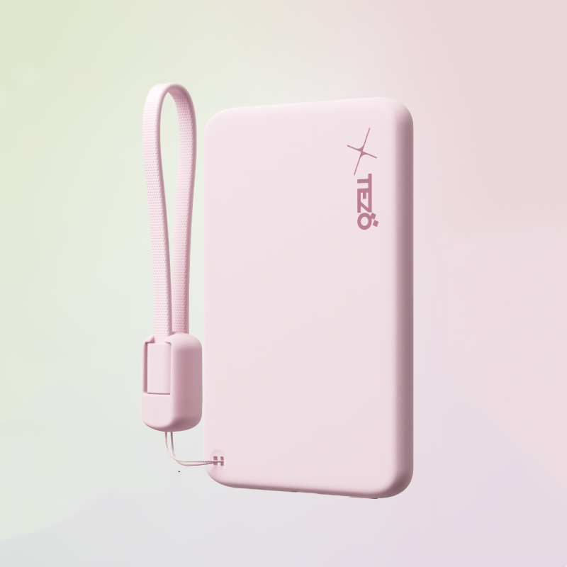 Lisslune | Ultra-Thin Colorful Magnetic Charging Power Bank With Built-In Lanyard