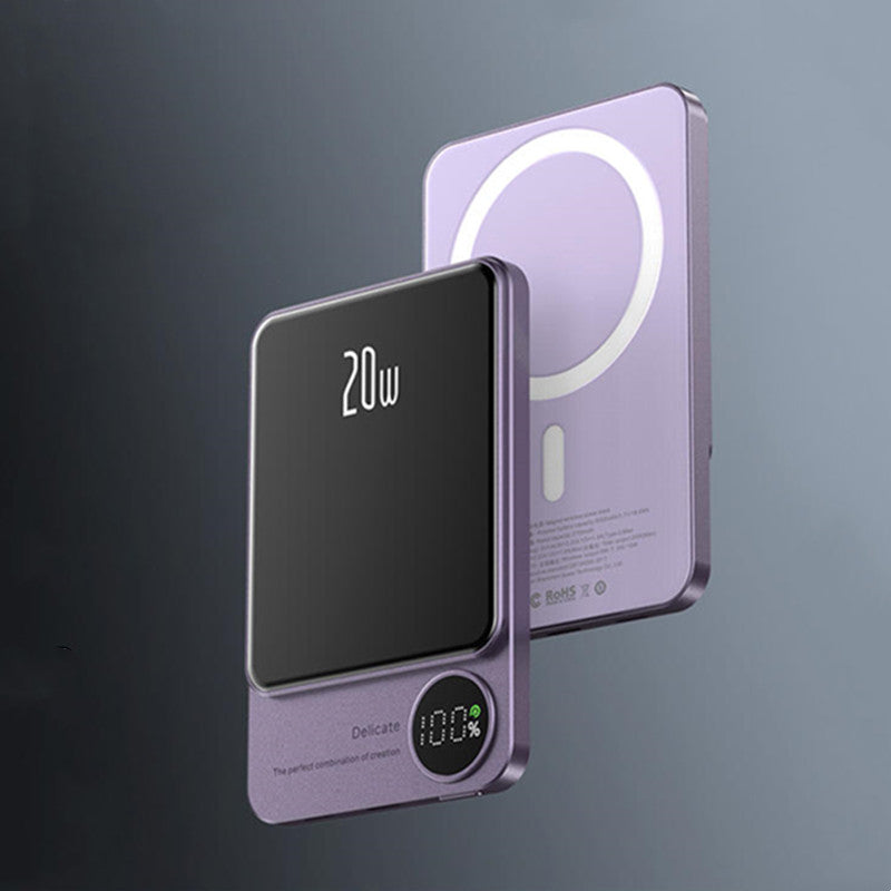 Lisslune | 10000mAh Mini Portable LED Digital Display Magnetic fast-Charging Power Bank