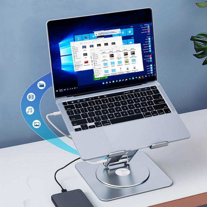 Lisslune | 360¬∞ Rotating Lift And Expand Docking Station Stand