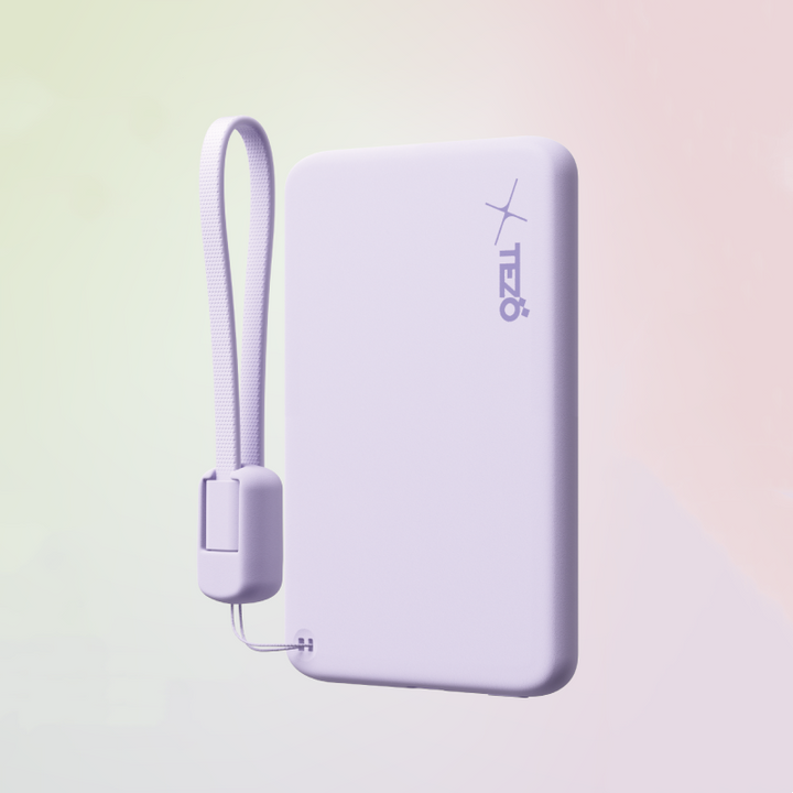 Lisslune | Ultra-Thin Colorful Magnetic Charging Power Bank With Built-In Lanyard