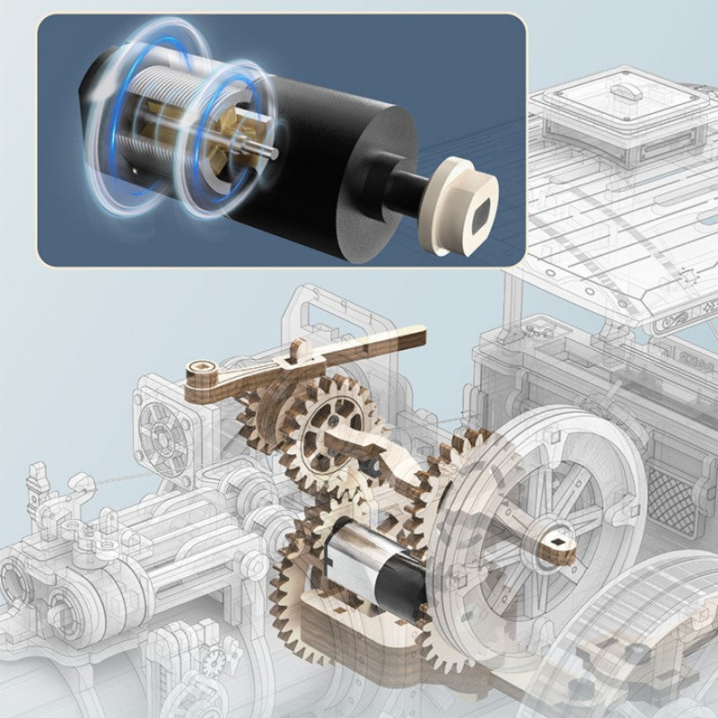 Lisslune | High-Difficulty Assembly Steam Locomotive Model