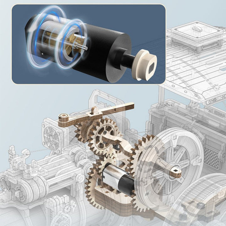Lisslune | High-Difficulty Assembly Steam Locomotive Model