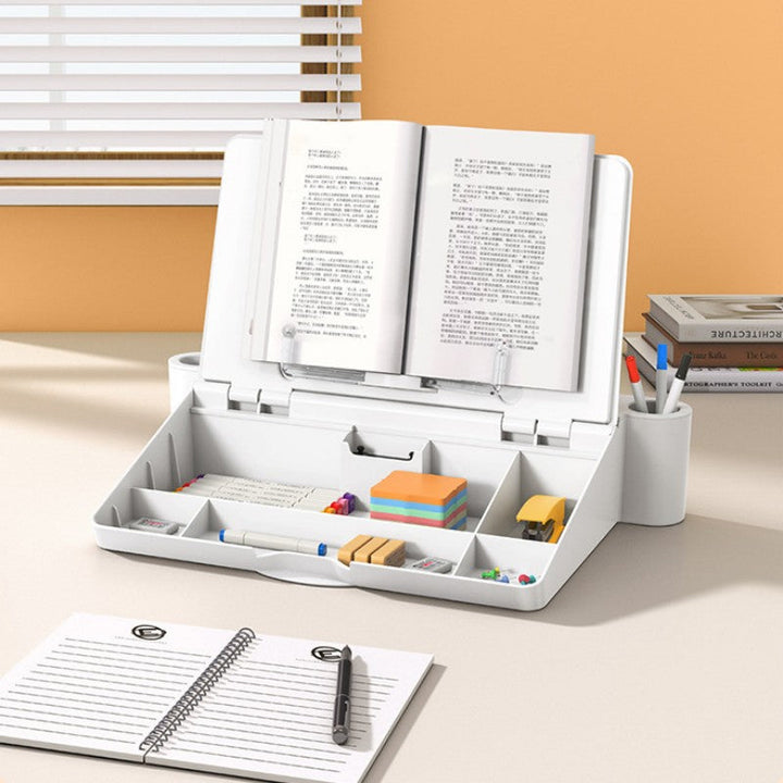 Lisslune | Three-In-One Reading Stand, Whiteboard, And Storage Box Desktop Holder